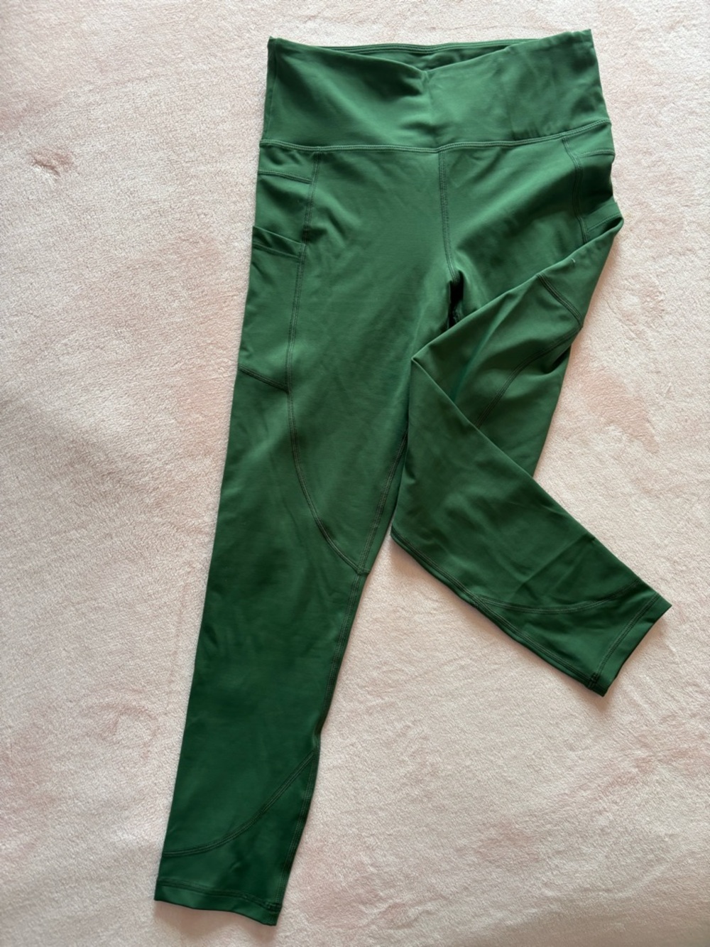 ZYIA Olive Green High-Waist Workout Leggings